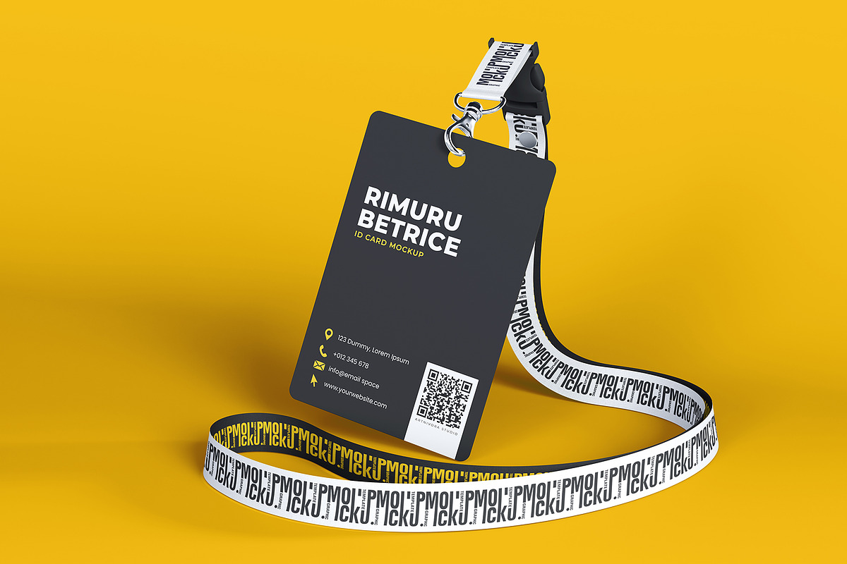 ID Card & Lanyard Mockup Sets, an Advertising Mockup by Artnivora.Std (Photo 3 of 4)
