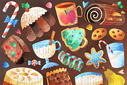 Watercolor Christmas Treats Clipart, an Illustration by DigitalArtsi (Thumbnail 2 of 3)