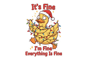 Funny Christmas Goose PNG, an Illustration by Designking