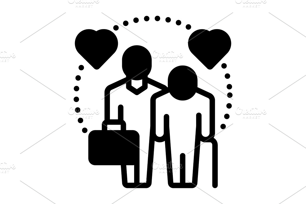 Care safe keeping solid icon, a Solid Icon by Creative priyanka