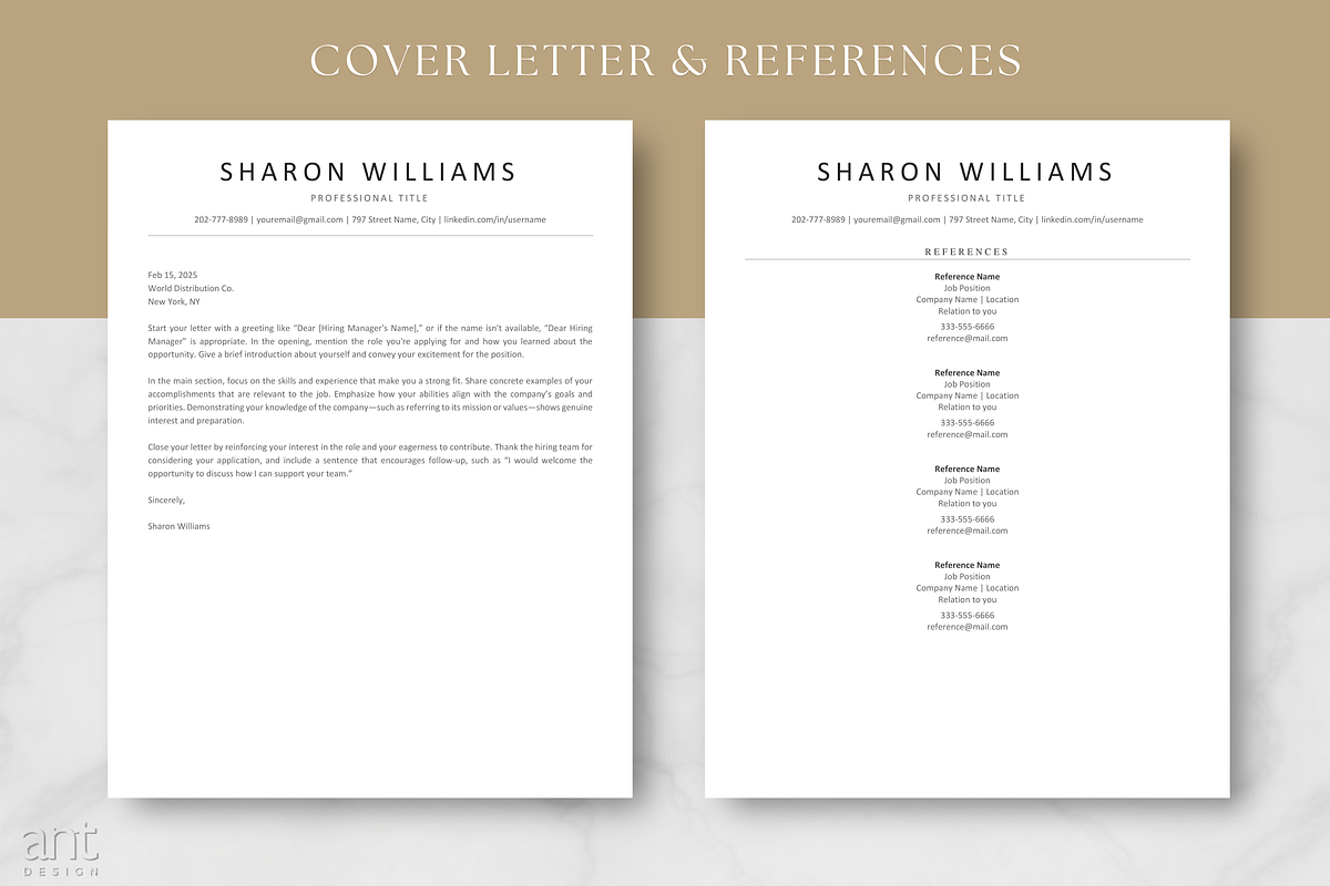 ATS Resume Template | Modern Resume, a Resume Template by AntDesignStudio (Photo 4 of 9)