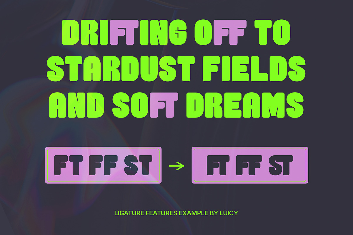 Luicy – Bold Groovy Sans Serif Font, a Sans Serif Font by Inviline.co (Photo 5 of 15)
