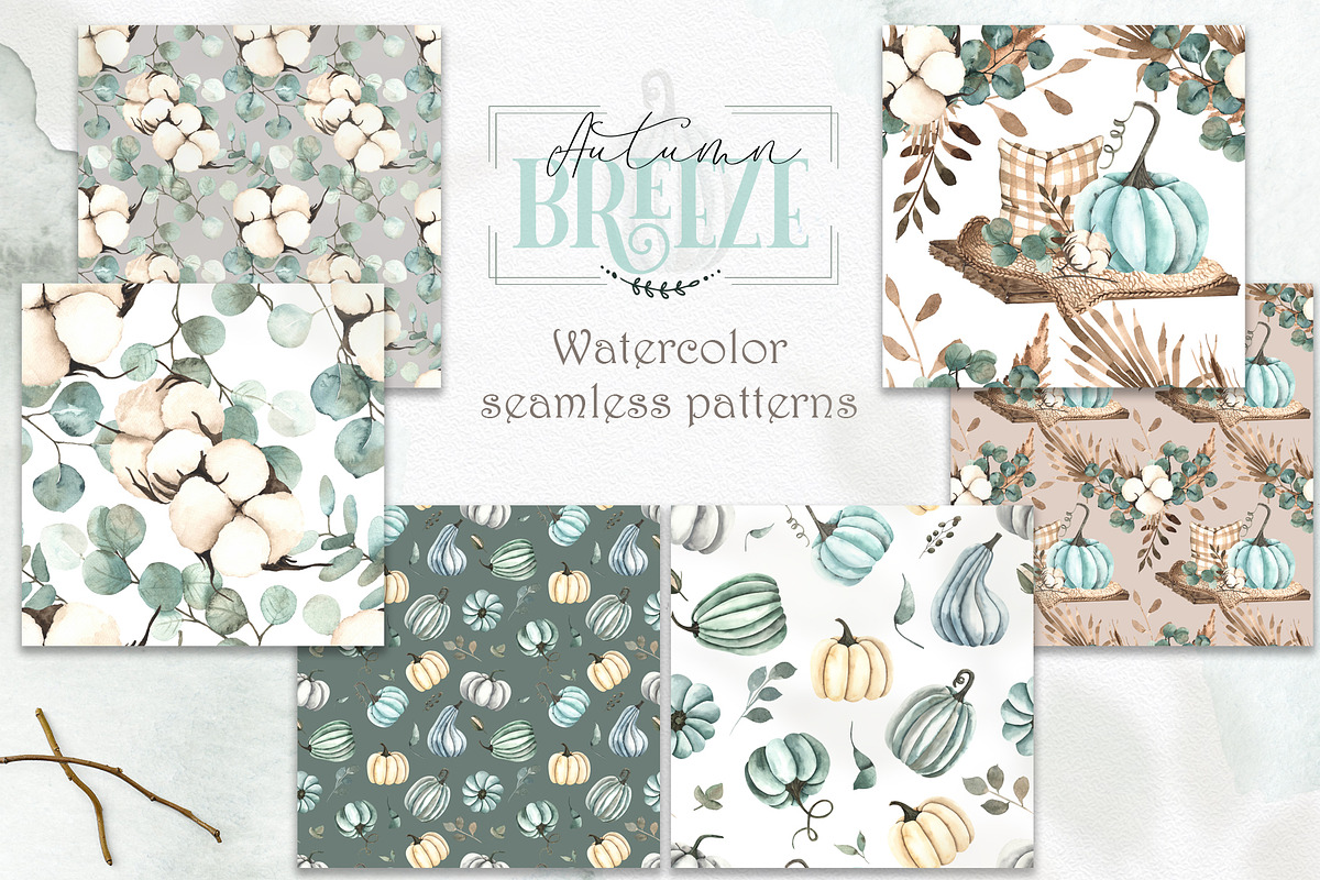 Autumn Breeze. Watercolor collection, an Object Graphic by Ana-Sakuta (Photo 13 of 20)