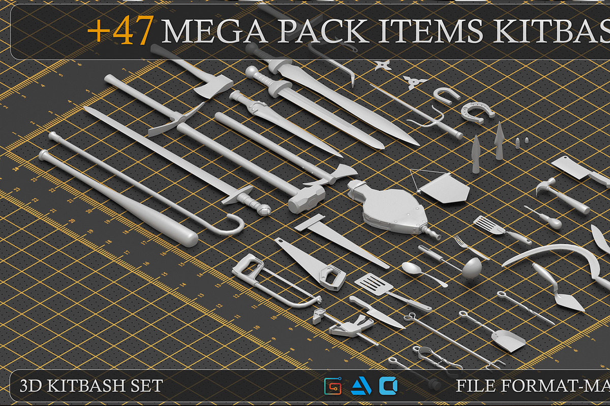 Mega pack items kitbash, an Object 3D Model by MohamedHussien1 (Photo 8 of 8)