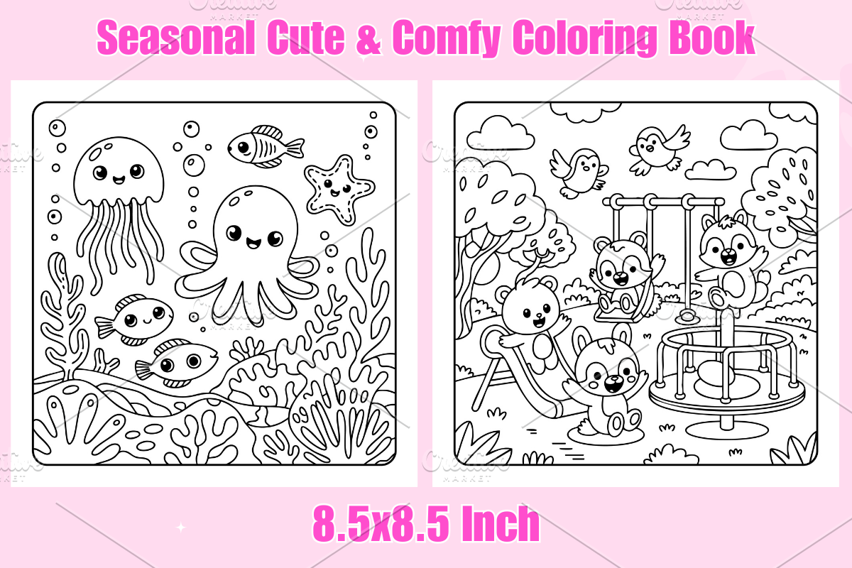 Kawaii Summer Coloring Book Vol-02, a Seasonal Illustration by Coco Bloom (Photo 3 of 3)