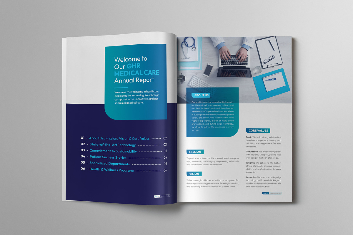 Medical Healthcare Bifold Brochure, a Brochure Template by VectStock (Photo 5 of 7)