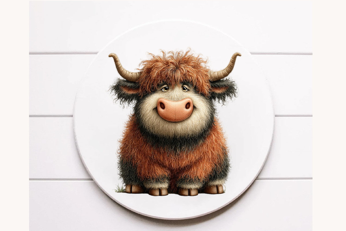Whimsical sarcastic highland cow, a Seasonal Illustration by Designworld (Photo 10 of 10)