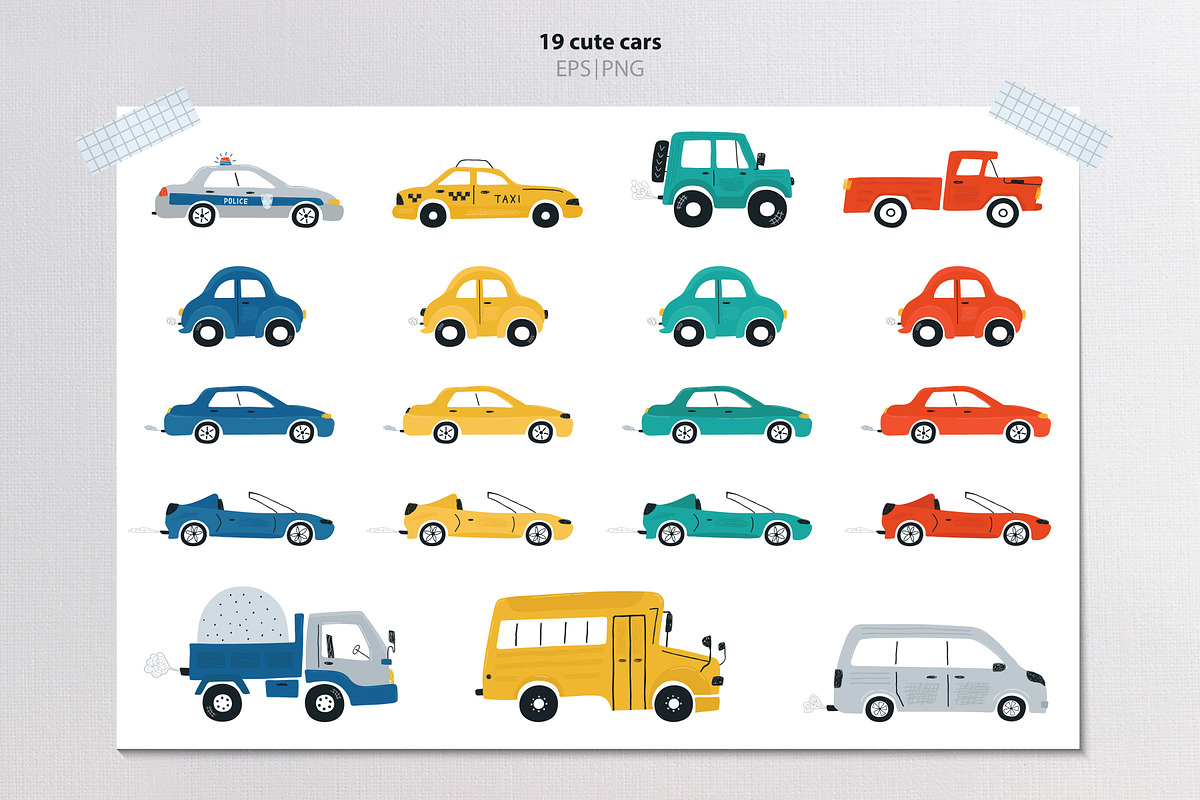 Beep! Kids car collection, a Decorative Illustration by RinSo_art (Photo 9 of 13)