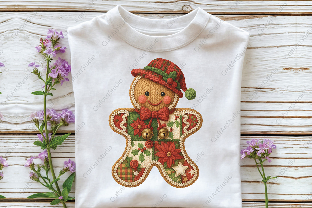 Crochet Lace Patchwork Gingerbread, an Illustration by CraftArtStudio (Photo 3 of 4)