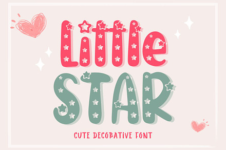 Little Star - Cute Display Font, a Symbol Font by AnningArts