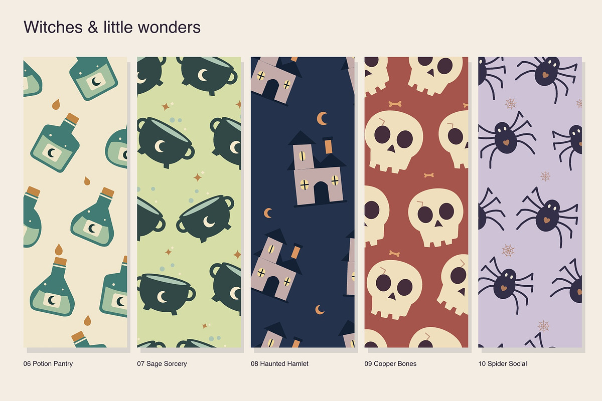 20 Halloween Seamless Patterns, a Pattern Graphic by Oday Noon (Photo 4 of 9)