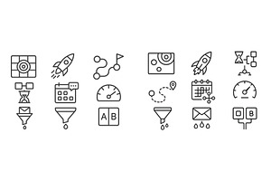 Creative icons representing project, an Object Illustration by ZinetroN