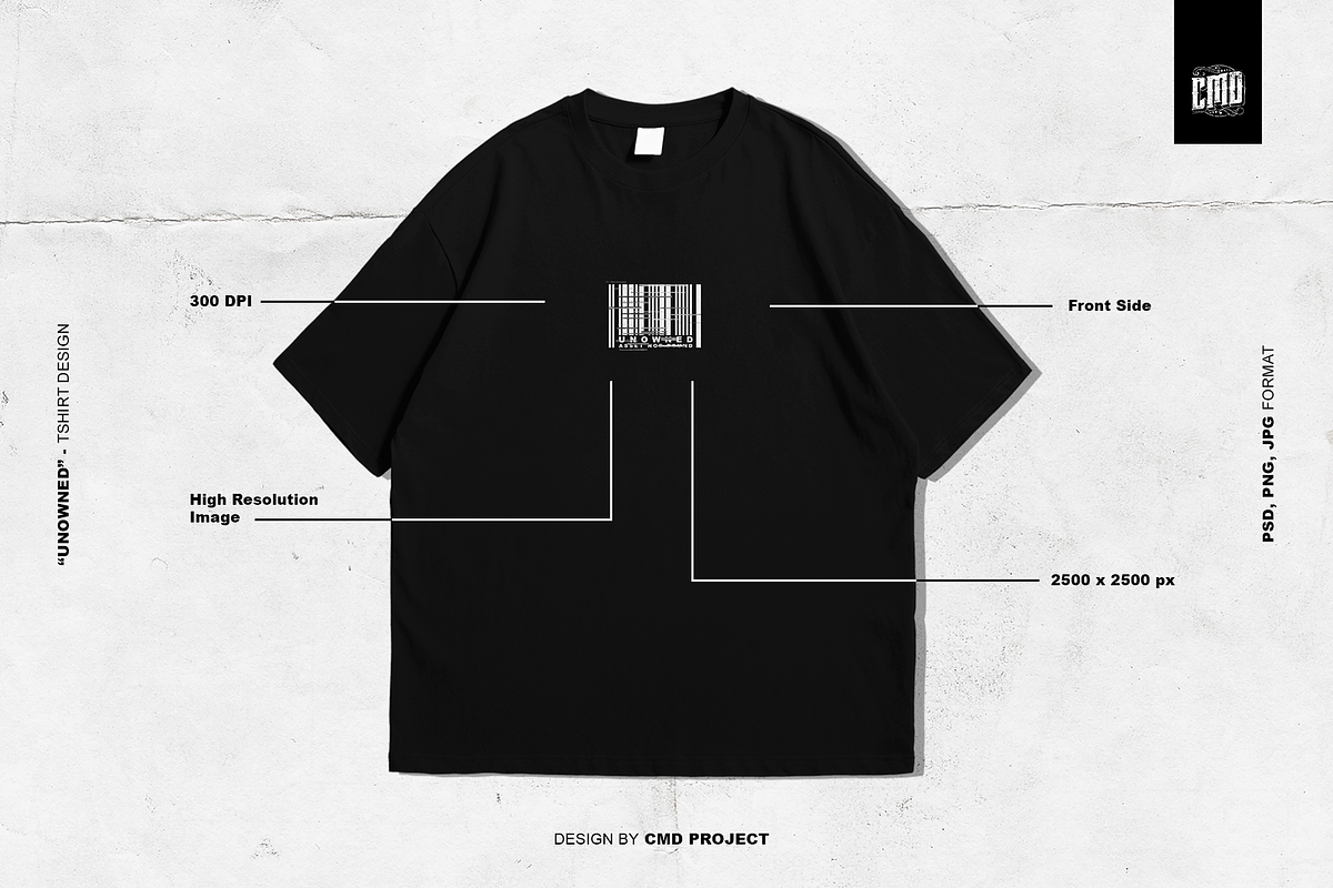 UNOWNED - Streetwear T-Shirt Design, an Object Graphic by Cmd Project (Photo 2 of 11)