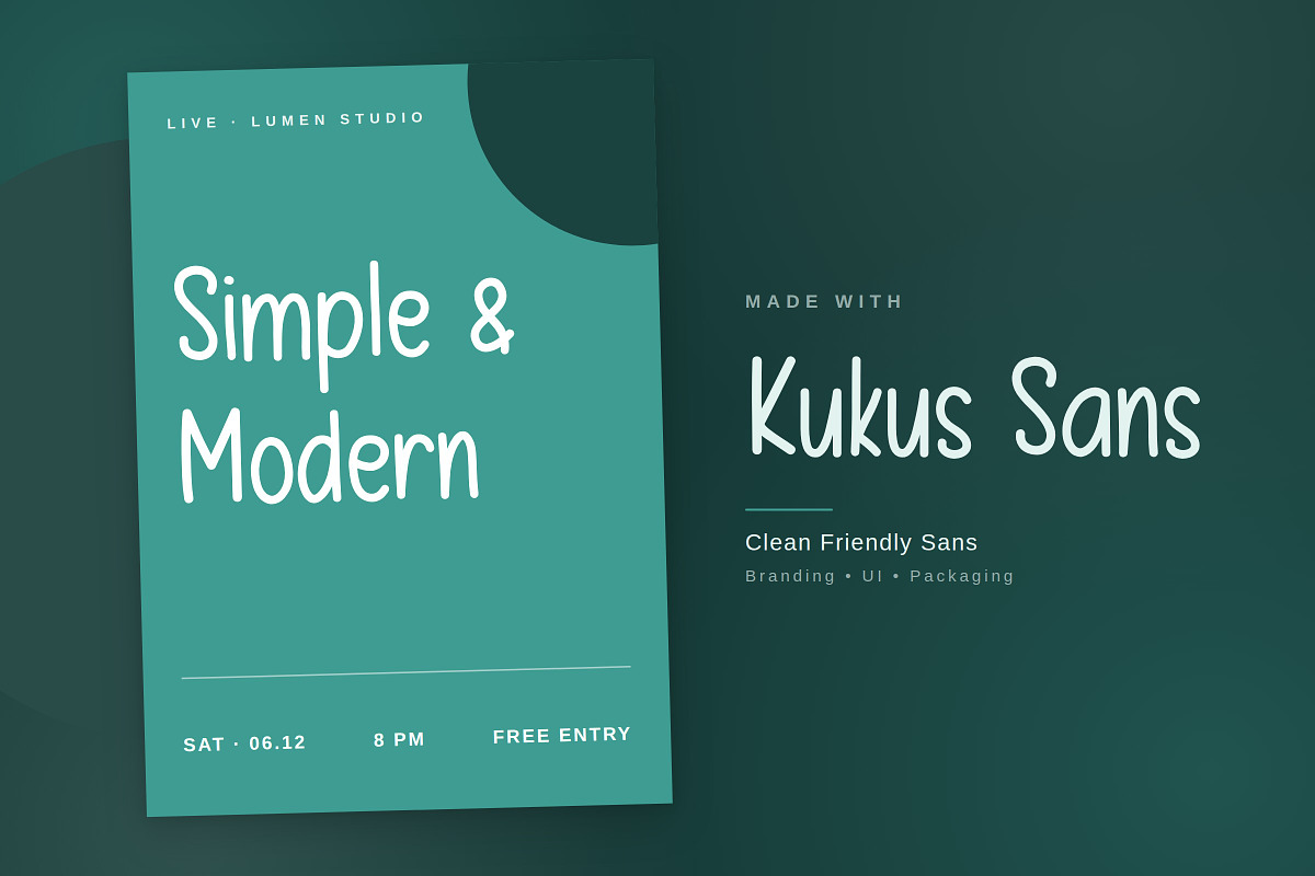 Kukus Sans – Modern Sans Typeface, a Sans Serif Font by Gookkis Studio (Photo 7 of 13)