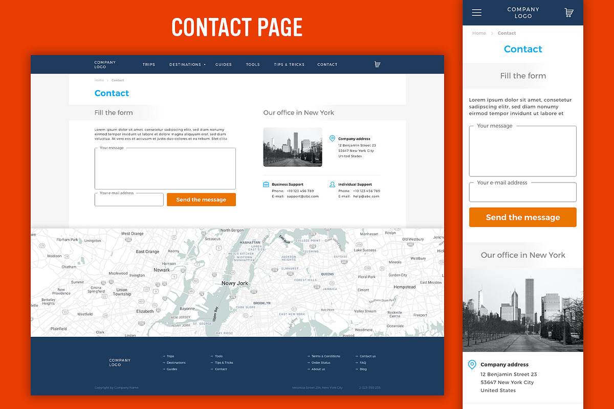 Travel Website Template - PSD & XD, a Websites & App Template by Better Be a Designer (Photo 10 of 13)