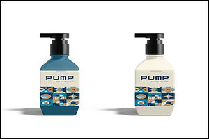 Pump Bottle Mockup, a Packaging Mockup by mockupbuys