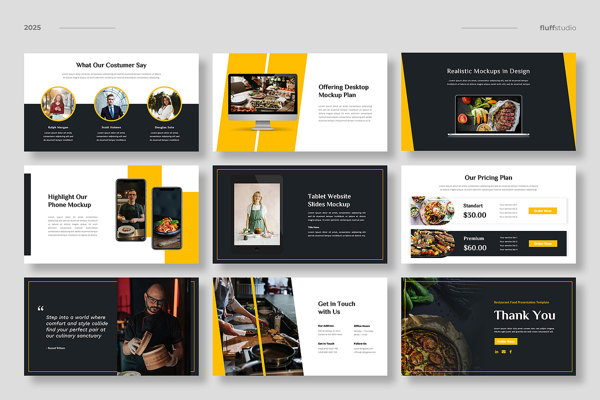 Food & Restaurant Keynote Template, a Presentation Template by fluffstudio (Photo 5 of 5)