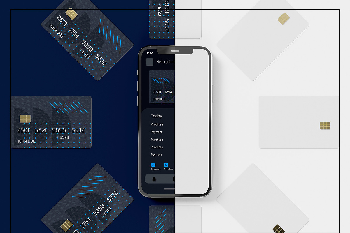 Credit Card & Banking App Mockup set, an iPhone Mockup by Mego-studio (Photo 10 of 11)