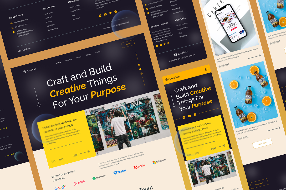 Creative Agency Landing Page, a Landing Page Template by SLAB! Design (Photo 4 of 4)