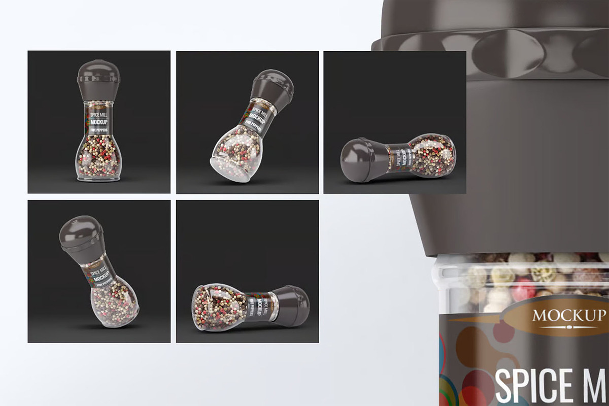 Spice Mill Mock-Up, a Product Mockup by DesignRushMarket (Photo 1 of 7)