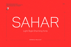 Sahar Light (Roman & Italic)
