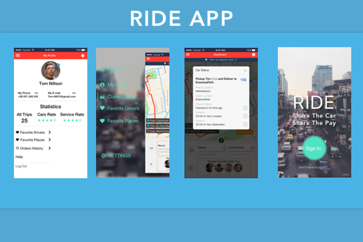 RIDE App, an App Template by AbdElhalimWahid