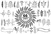 66 Hand sketched elements for design, an Illustration by lokko studio (Thumbnail 2 of 4)
