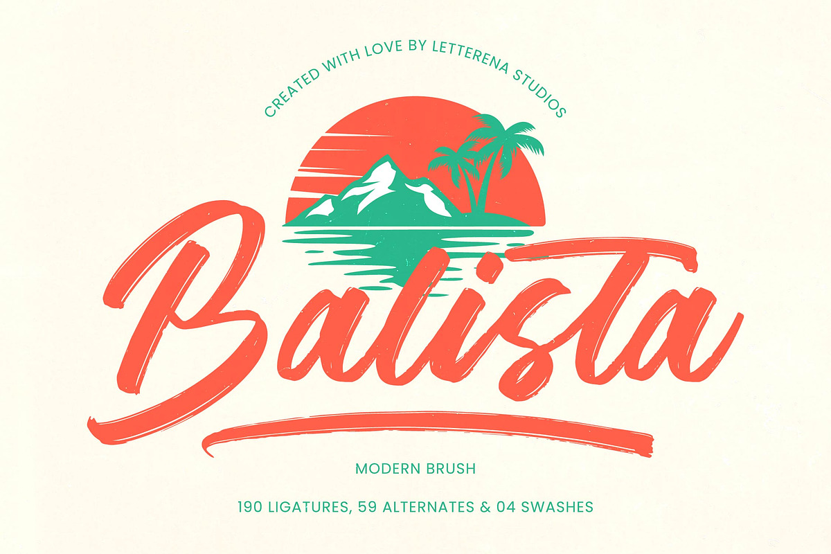 Balista Modern Brush Font, a Script Font by Letterena Studios Script (Photo 1 of 15)