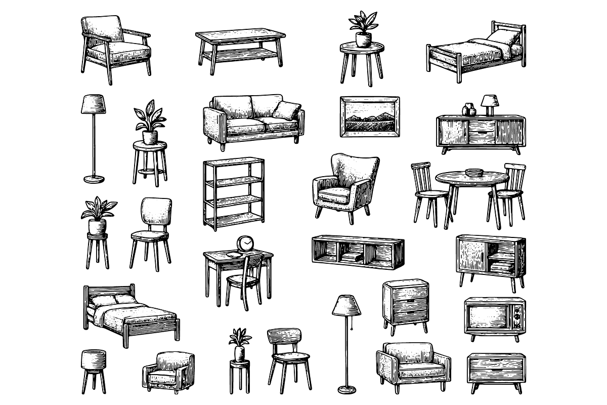 Modern Furniture Collection, an Object Graphic by RT Studio (Photo 2 of 4)