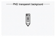 Pencil and Pen Line Icons Set, an Outline Icon by Designfour (Thumbnail 5 of 7)