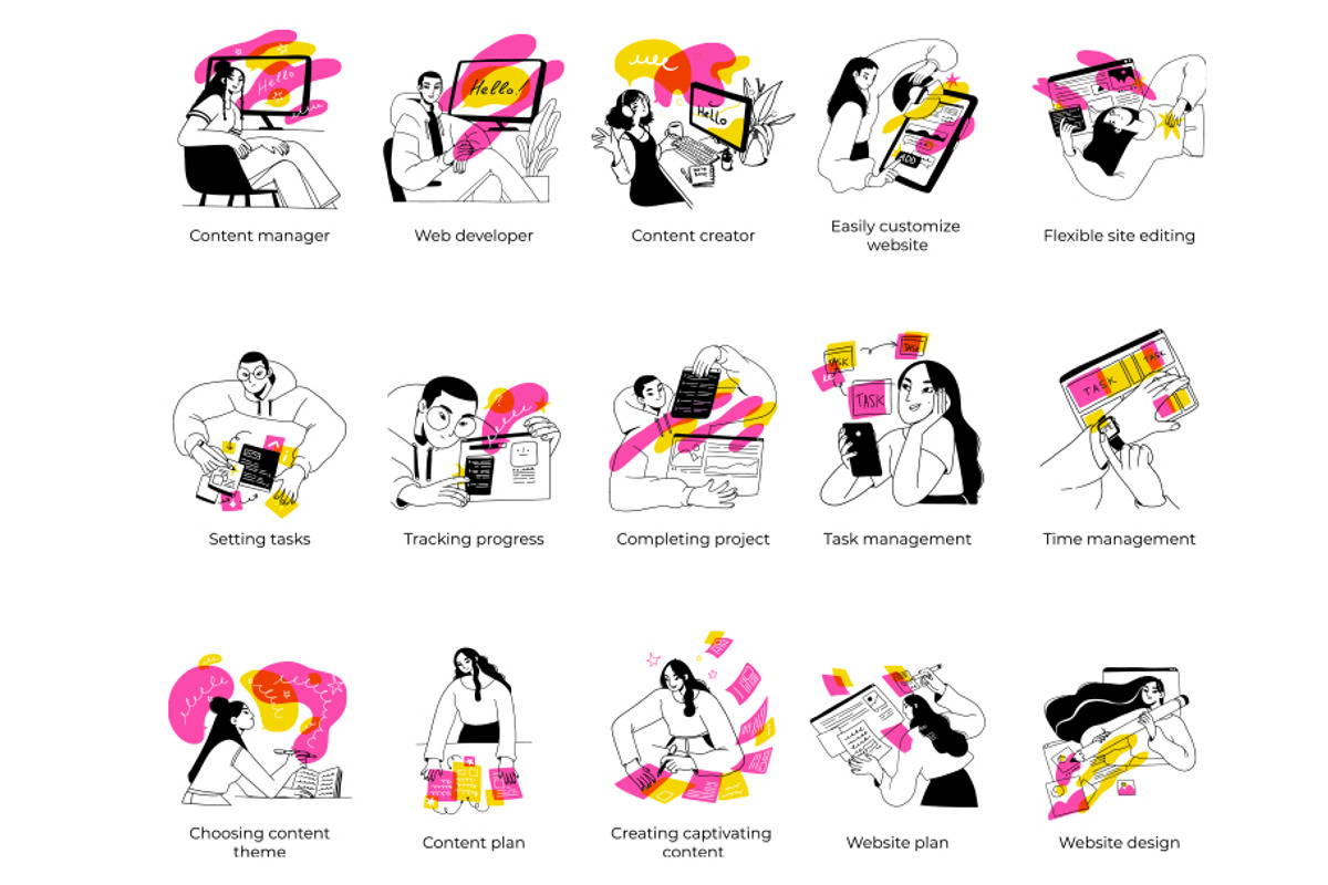 Clean set of business illustrations, a Person Illustration by StonePic (Photo 2 of 3)