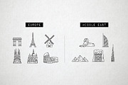 36 Monument Landmark Icons - Travel, an Outline Icon by Hatch Design Workshop (Thumbnail 5 of 9)