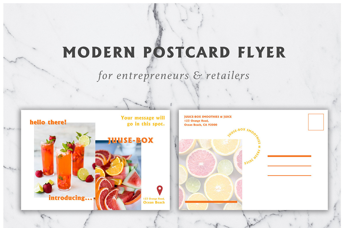Modern Postcard Flyer Template, a Flyer Template by Grandview Collective (Photo 1 of 4)