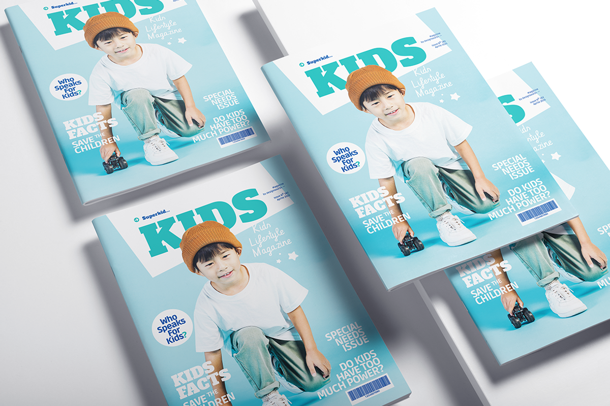 Kids Magazine Template, a Magazine Template by Designsoul14 (Photo 1 of 12)