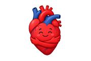 Cute anatomical heart character, an Object Illustration by ZinetroN (Thumbnail 1 of 3)