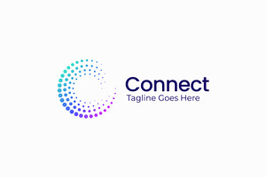 Connect Logo Business Tech Network, a Branding & Logo Template by Signatoro