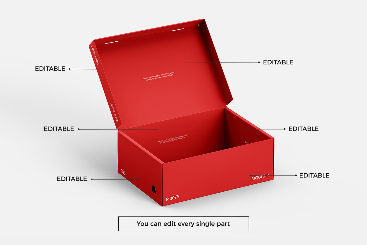 Shoe Box Mockup, a Packaging Mockup by Ram Studio LLC (Photo 12 of 13)