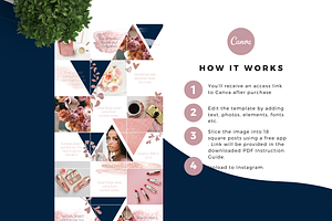 RoseGold Chic Canva Instagram Puzzle