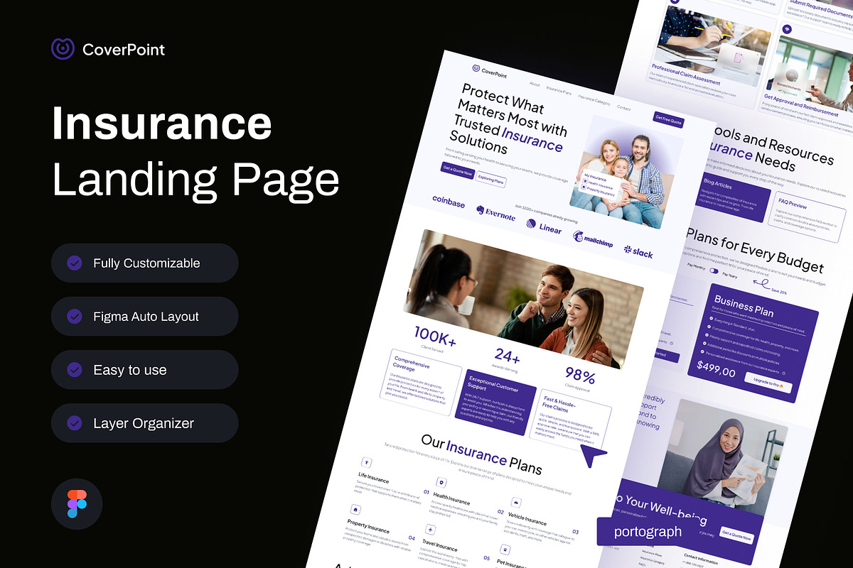 CoverPoint - Insurance Landing Page