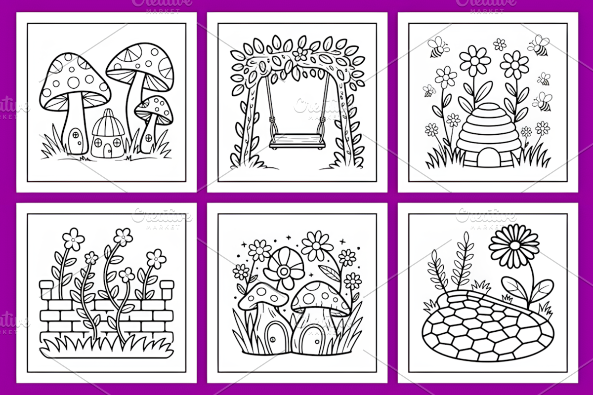 Garden Corners: Bold Easy Coloring, a Decorative Illustration by Coco Bloom (Photo 2 of 3)