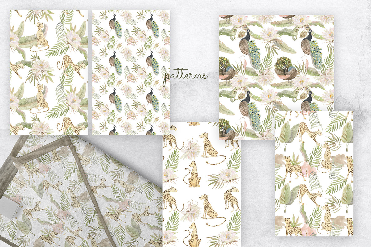 Exotic. watercolor set, an Illustration by Love Watercolor Store (Photo 10 of 11)