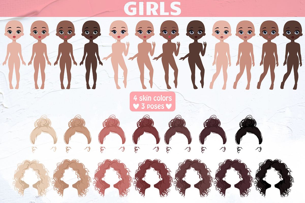 Character Creator! Boys & Girls, a Decorative Illustration by Yana Lesiuk (Photo 2 of 12)