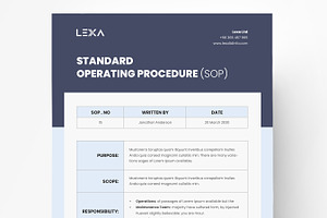 Standard Operating Procedure (SOP), a Brochure Template by Niofix