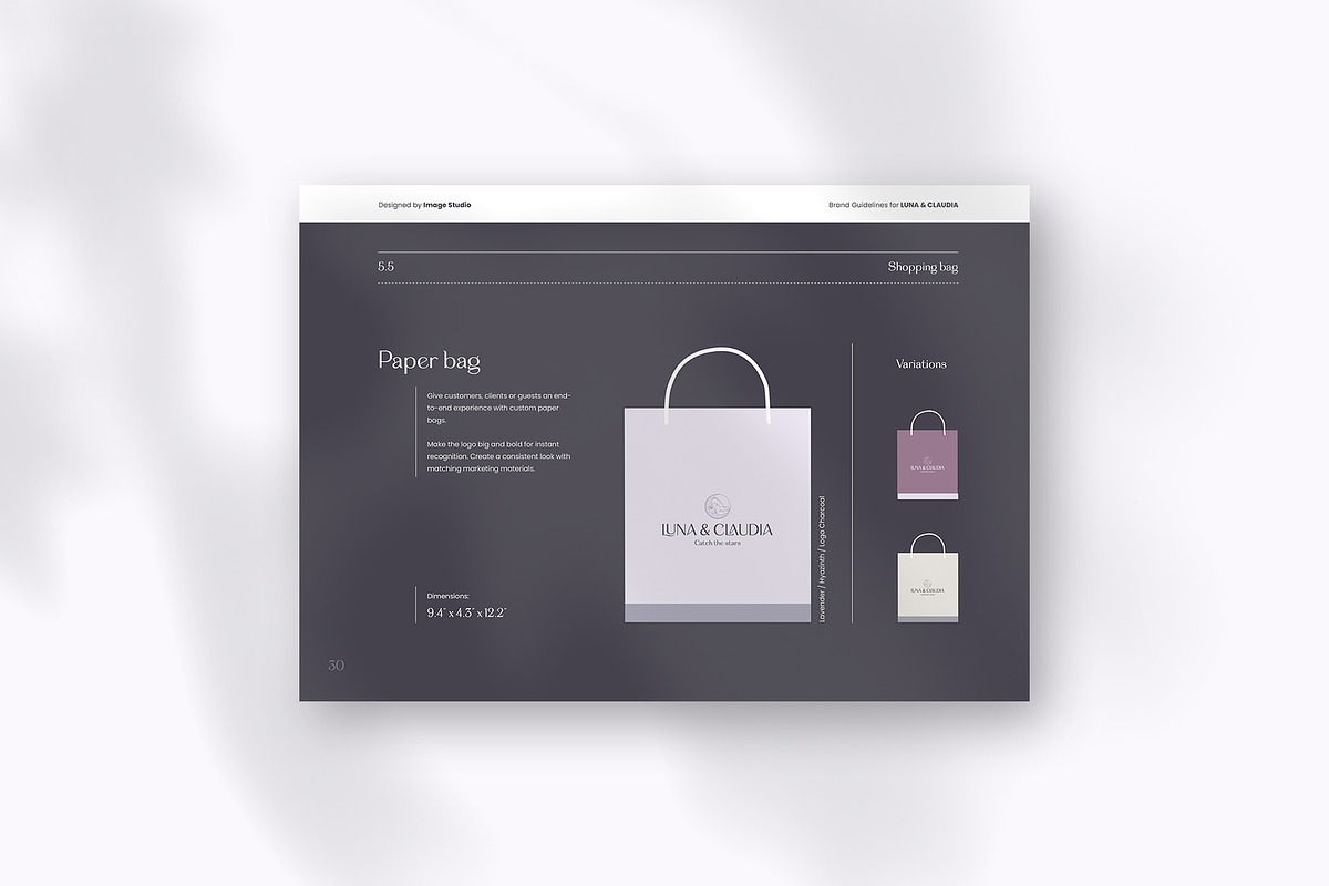 Luna | Brand Guidelines, a Brochure Template by Imagination Area (Photo 12 of 13)