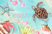 Watercolor Undersea world clipart, an Animal Illustration by GevelStudio (Thumbnail 1 of 10)