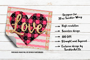 Buffalo Plaid Love Heart Tumbler, a Pattern Graphic by TumblerArtDS (Thumbnail 3 of 3)