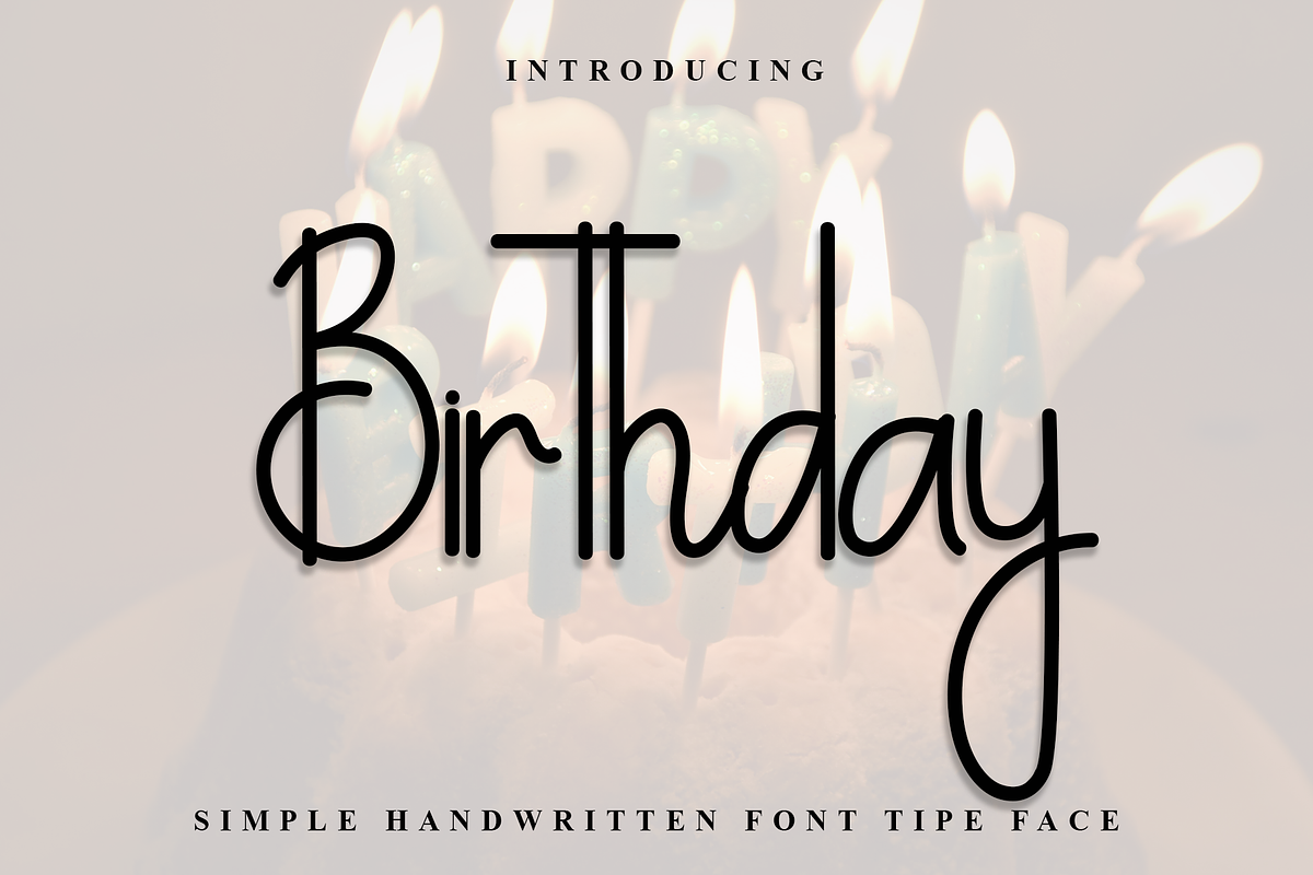 Birthday, a Sans Serif Font by InermediaSTUDIO (Photo 1 of 8)