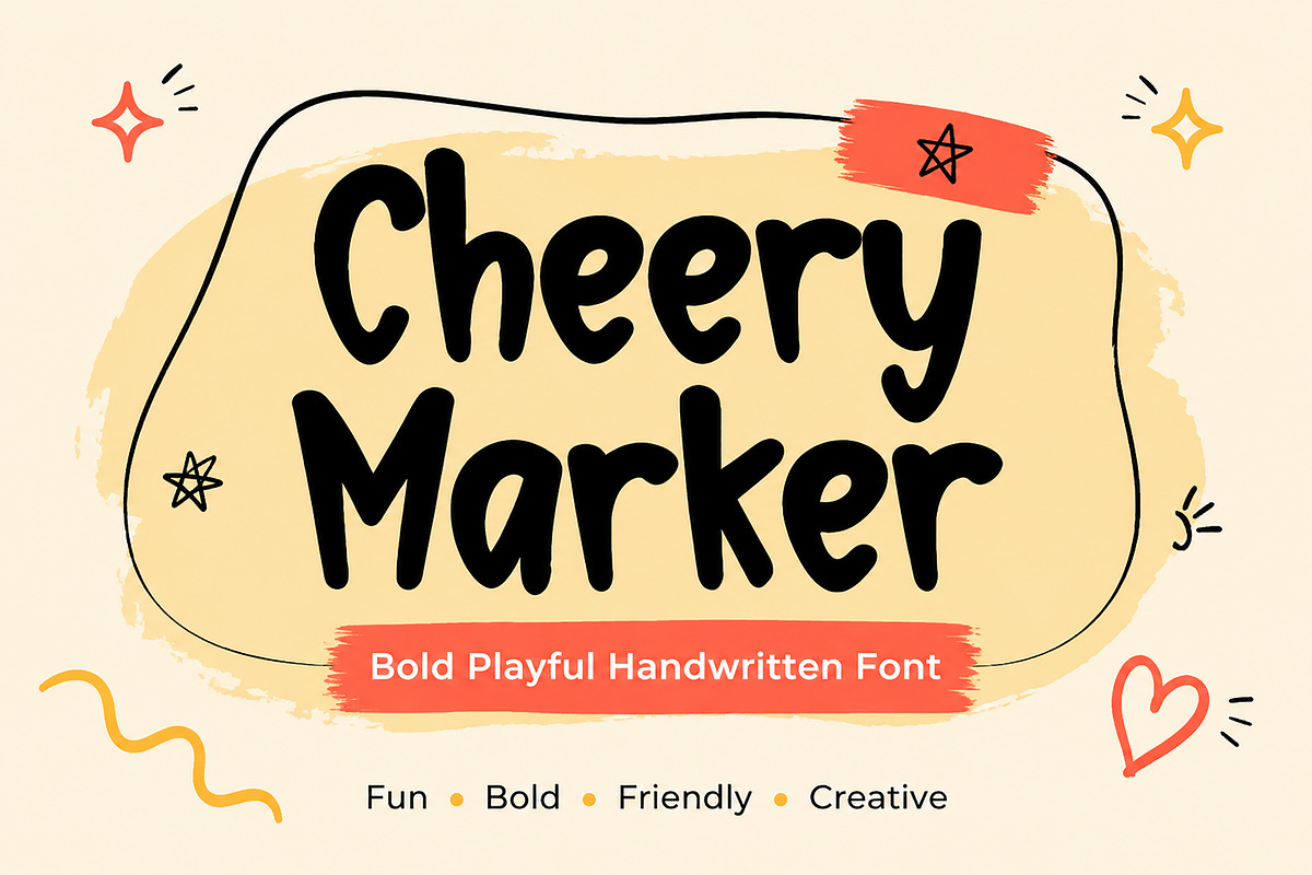 Cheery Marker - Playful Handwritten, a Script Font by Wow Magic (Photo 1 of 5)