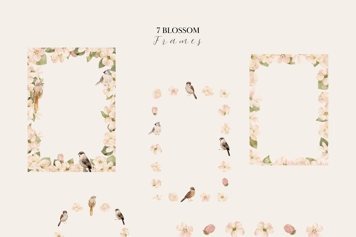 Watercolor Spring Birds & Blossoms, an Animal Illustration by Jenteva Art (Photo 6 of 17)