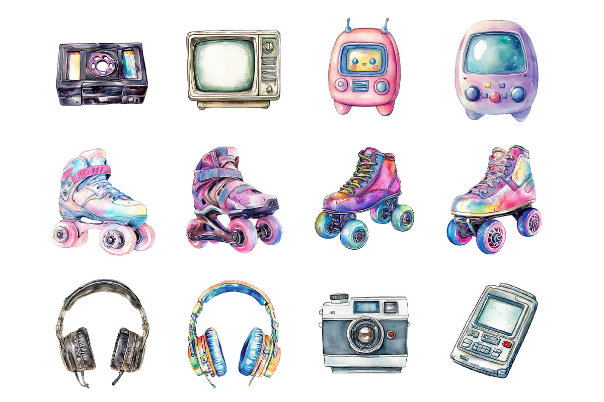 Nostalgic 90s Clipart, an Illustration by Design Market (Photo 3 of 3)
